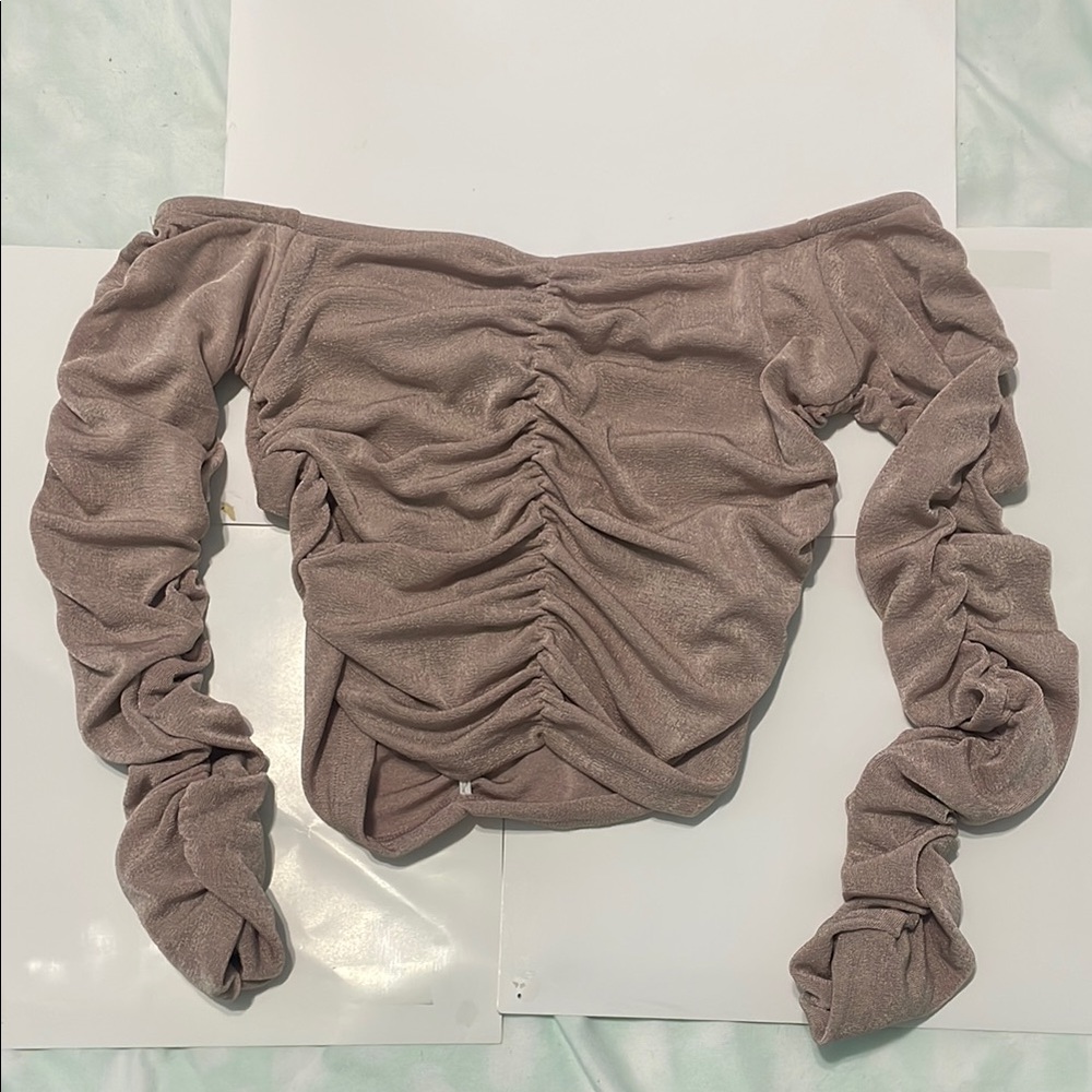 Elegant Ruched Off-Shoulder Top
